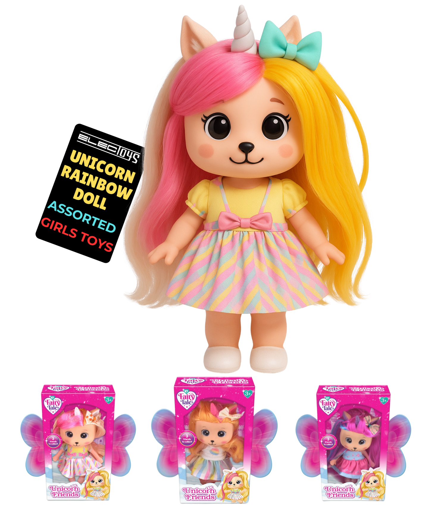 Unicorn Friends Small Collectible Doll Multicoloured Hair