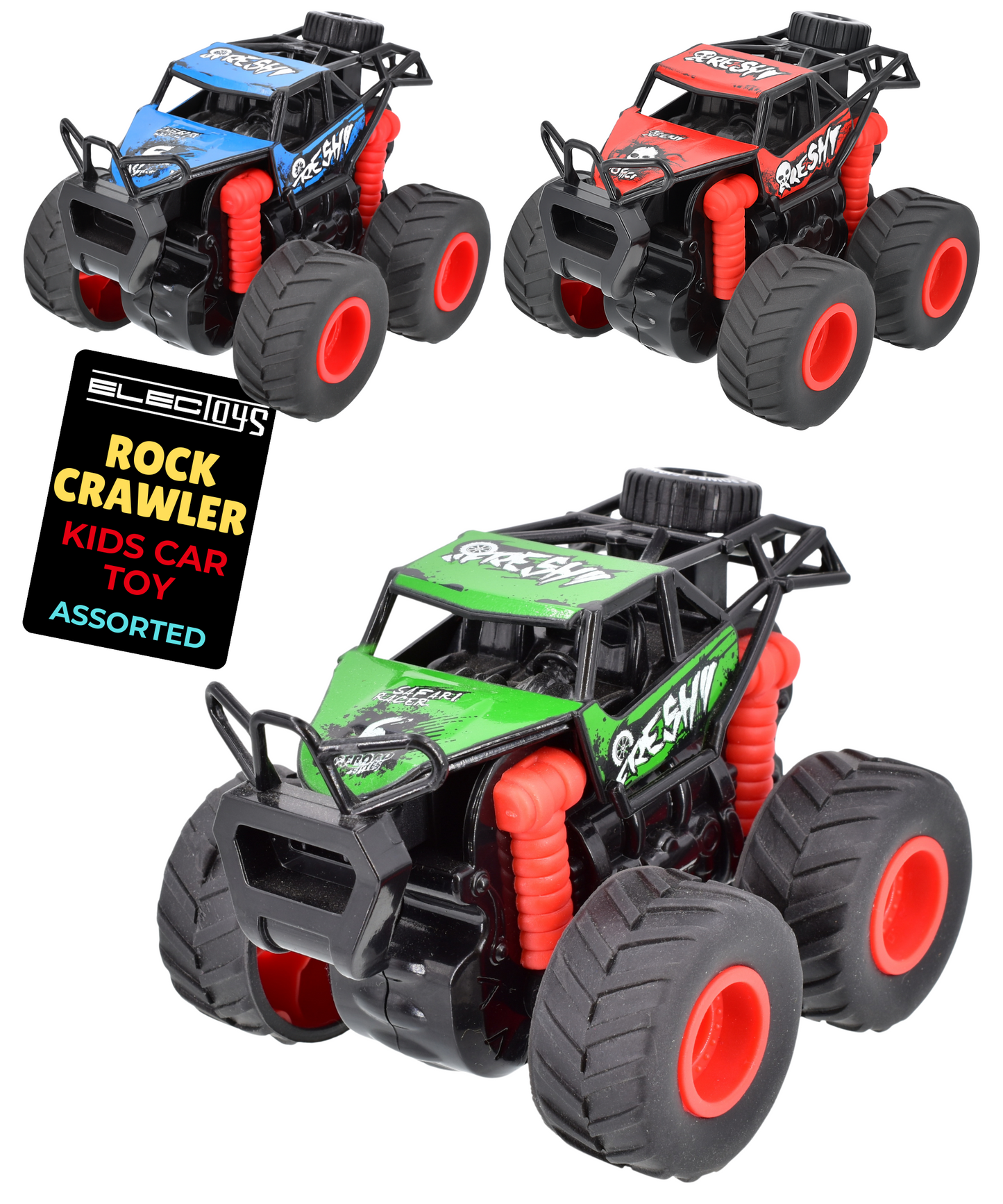 Friction Powered 4WD Off-Road Rock Crawler Toy Car