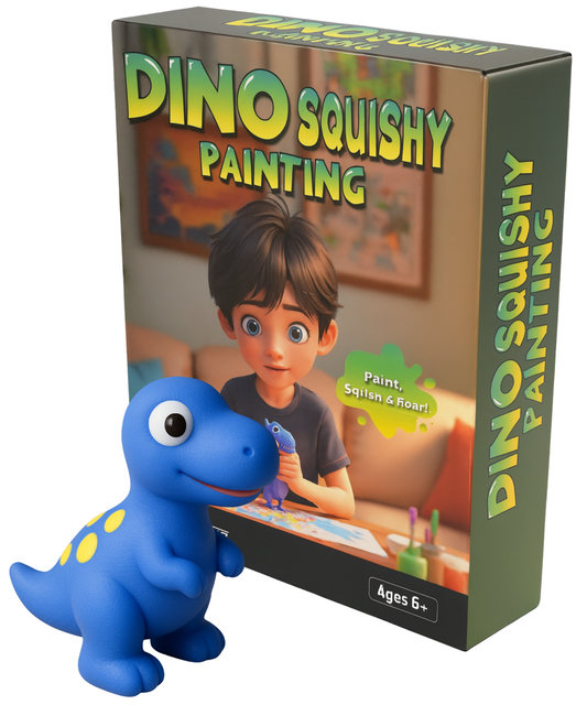 Dino Squishy Painting Kit Colourful Sensory Craft