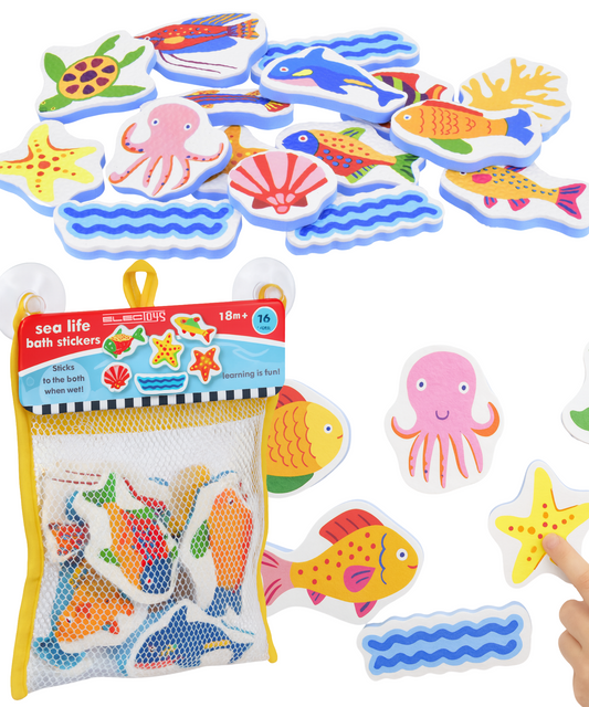 Sea Life Bath Stickers Foam Educational Bath Toy for Kids