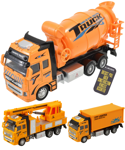 Toy Construction Vehicle Concrete Mixer Truck Orange