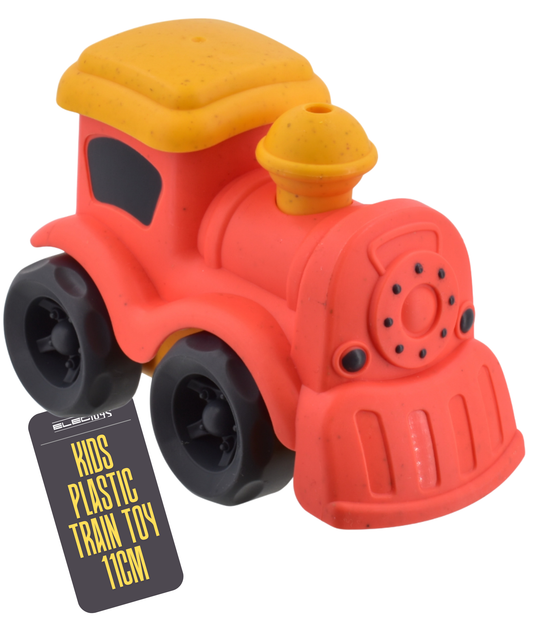 Miniature Toy Train Engine Orange Yellow Bio-Plastic