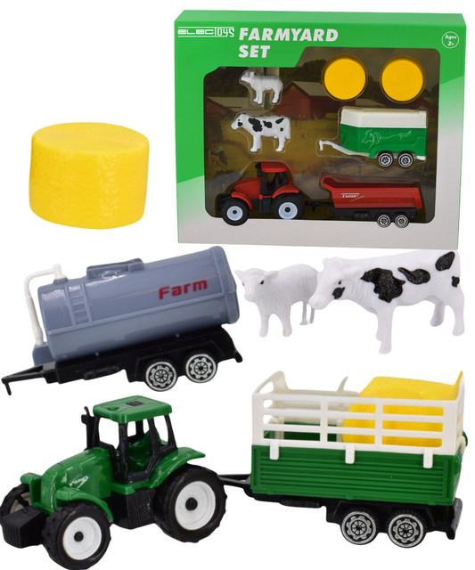 Children’s Farmyard Toy Tractor and Animal Playset
