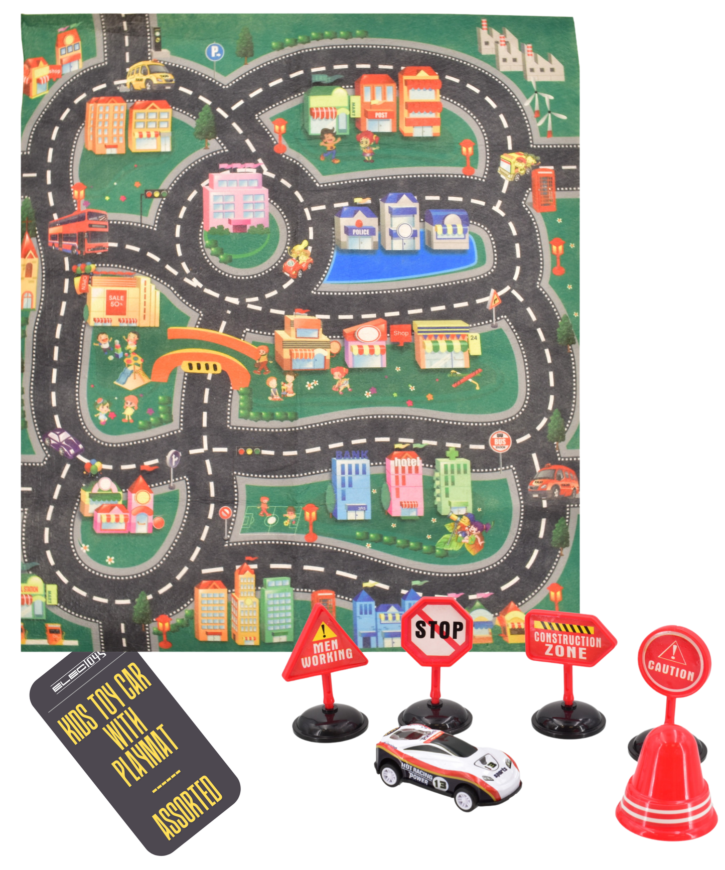 Street Racer Playmat Toy Car City Road Floor Mat Set