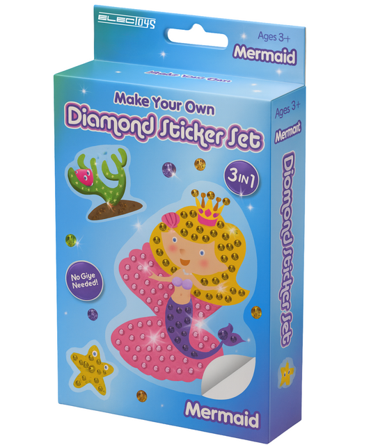 Diamond Sticker Set Mermaid Fairy Craft Kit For Kids