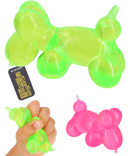 Balloon Dog Squishy Stress Neon Sensory Toy for Kids