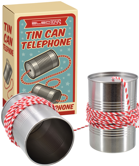 Tin Can Telephone Retro Children’s Communication Toy