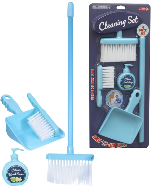 Children’s Toy Cleaning Set Light Blue Role Play