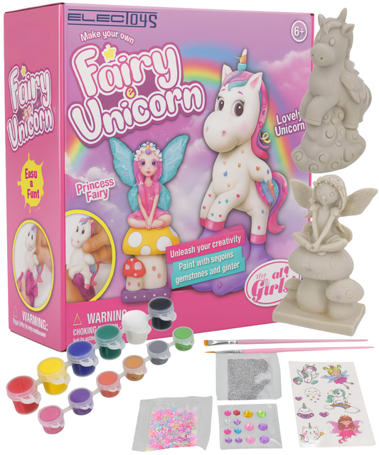 Paint Your Own Fairy and Unicorn Craft Figures Set