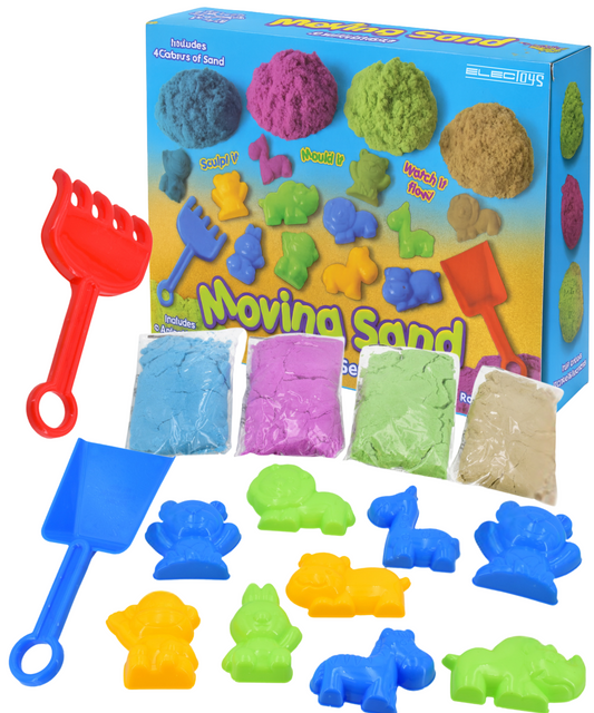 Kinetic Sand Sensory Play Set with Animal Moulds