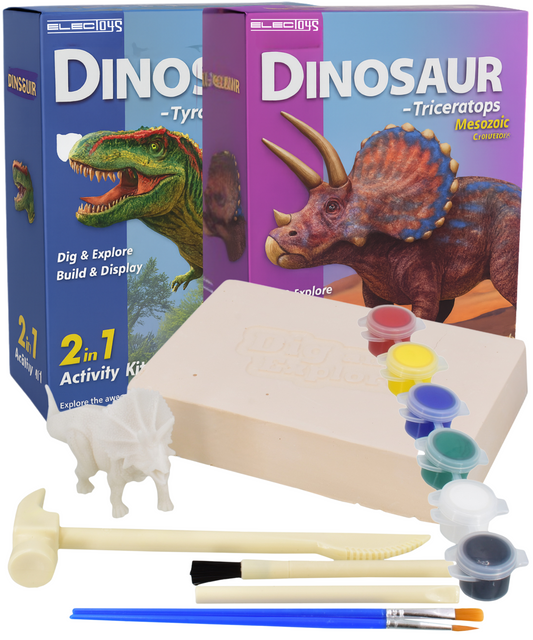 Dinosaur Excavation and Painting Activity Kit for Kids
