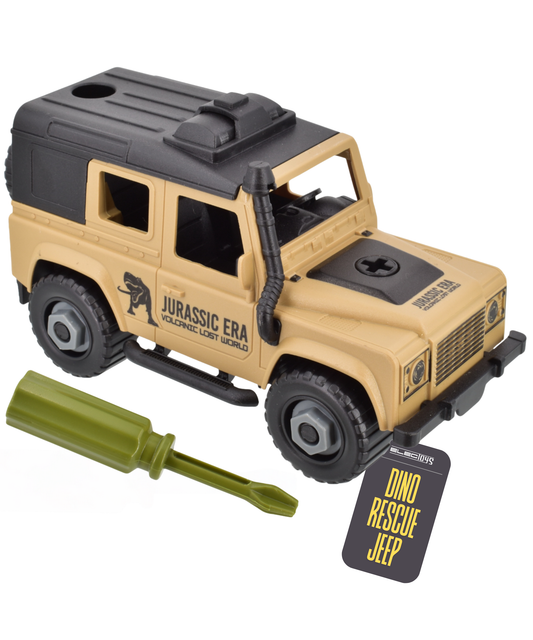 Dino Rescue Jeep Toy Car with Screwdriver