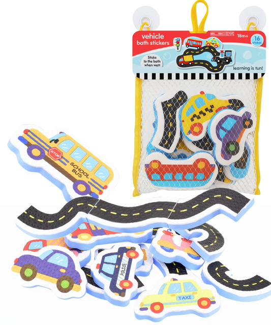 Vehicle Bath Stickers Foam Toy Sensory Fun for Kids