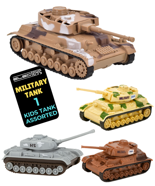Military Die-Cast Camouflage Tank Pull-Back Action Toy