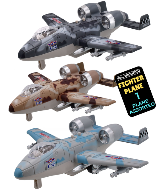 Toy Fighter Planes Pull Back Action Die-Cast Camouflage