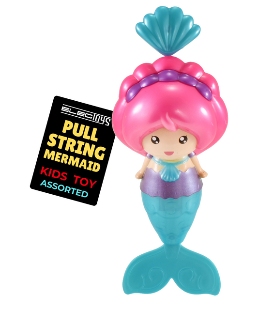 Pull String Swimming Mermaid Toy Vibrant Bath Pool Play