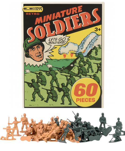 Miniature Toy Soldiers Green Army Figures Playset