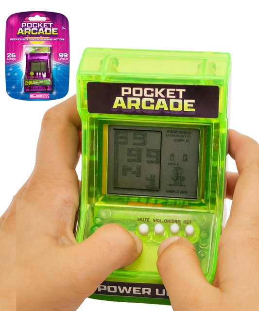 Pocket Retro Gaming Device 26 Games Translucent Compact