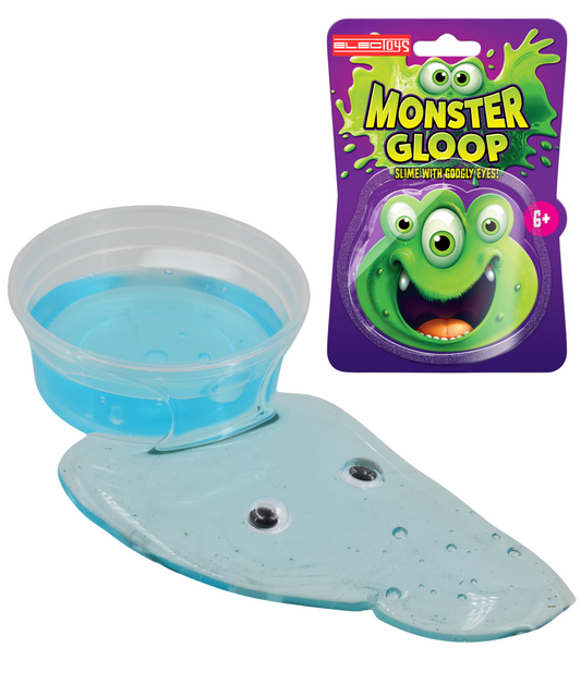 Blue Slime Toy with Googly Eyes Monster Sensory Gloop
