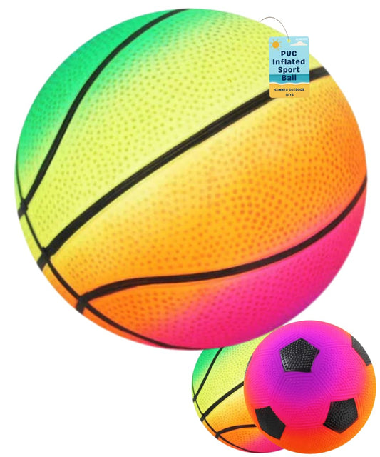 5" Neon Fluorescent Coloured Football Ball for Kids - Inflated - My Store