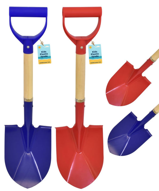 56cm Spade Metal and Wood Stubby For Sand Soil Digging Beach - My Store