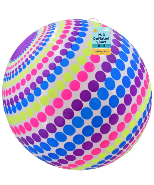 9 Inch Dotted Dot Design Coloured Football Ball for Kids - Inflatable - My Store
