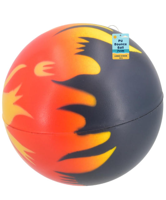 7cm Bouncing Ball with Fire Flame Hot Design Coloured Ball for Kids - My Store