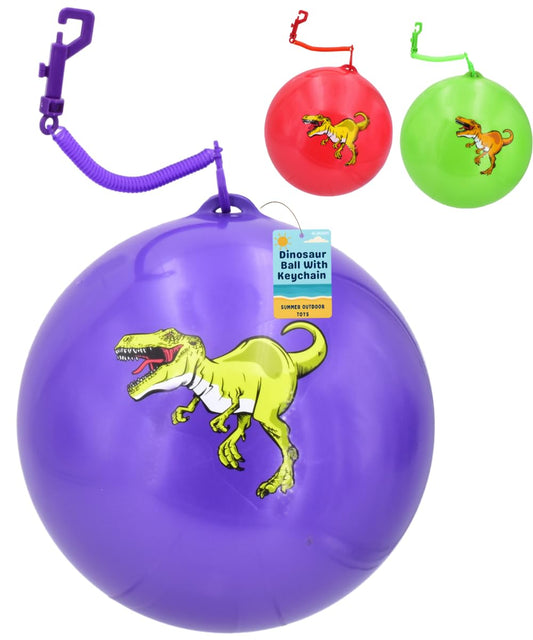 9" Dinosaur Design Ball with Keychain | Football for Kids - My Store