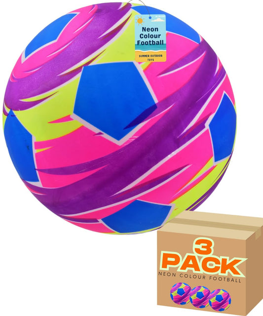 9" Neon Coloured Football Ball for Kids - Inflatable - My Store