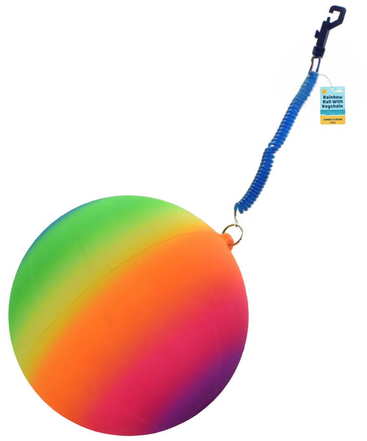 9" Neon Fluorescent Coloured Football Ball with Keychain for Kids - My Store