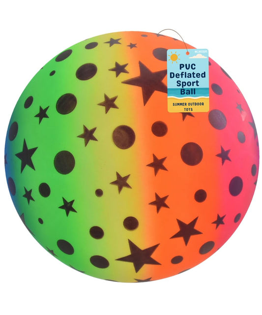 9" Rainbow Stars & Moons Design Football Ball for Kids - Inflatable - My Store