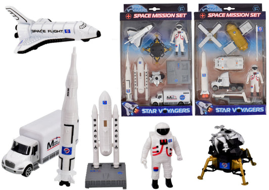 Space Mission Set Playset Kids Shuttle Astronaut Rocket