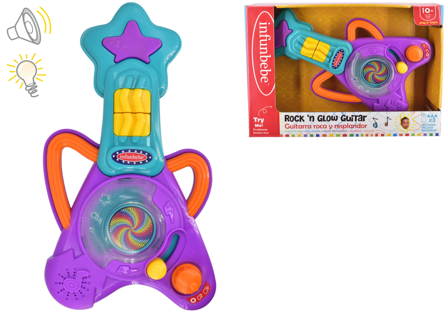 Musical Toy Guitar Interactive Light Up for Babies