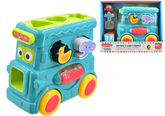 Shape Sorter Learning Vehicle Turquoise Handheld Truck Toy