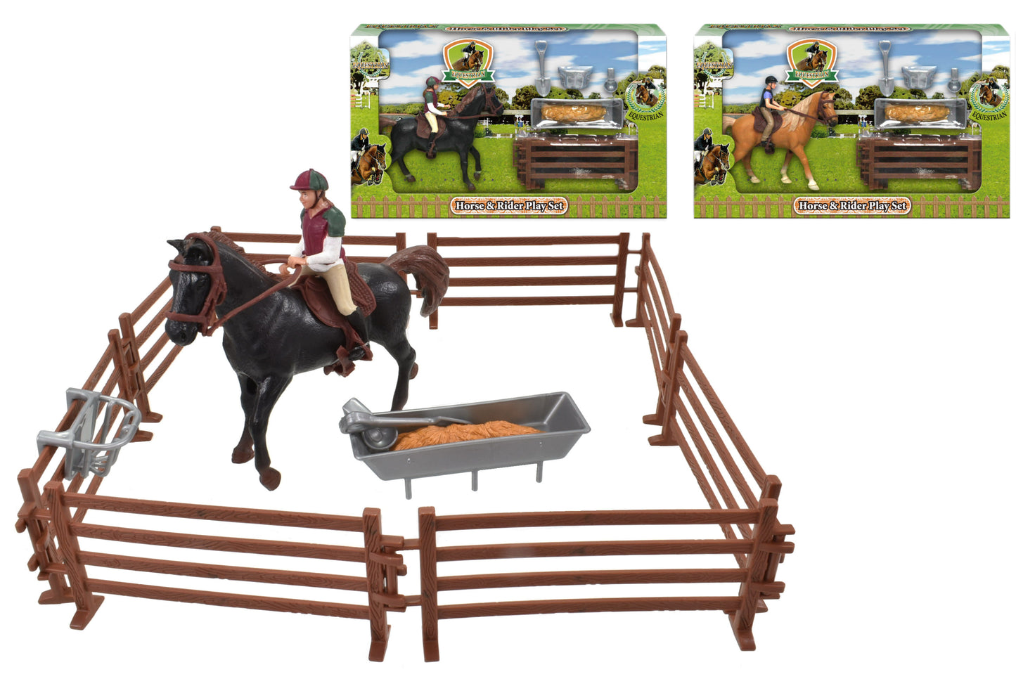Horse & Rider Play Set with Stable Accessories