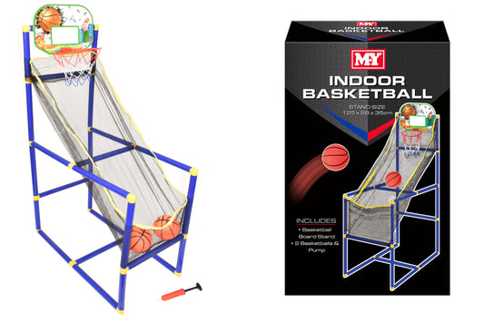 Indoor Basketball Game Set with Stand and Hoops