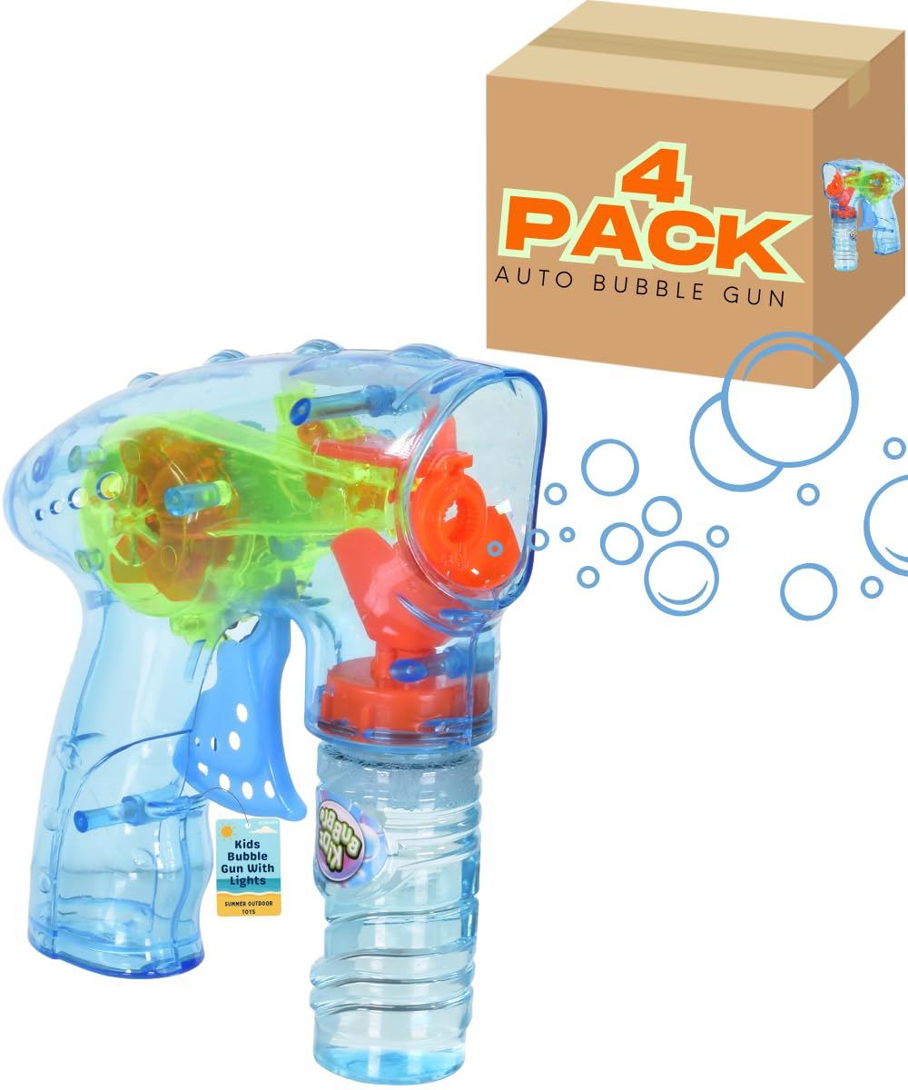 Light Up Bubble Gun - Friction Without Batteries - 2 Bubble buottles - My Store
