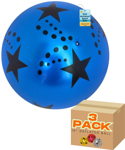 10" Air Flow Football Ball for Kids - Star Design - Inflatable - My Store