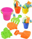 11cm Sand Castle Bucket Set With Shovel Spade Moulds - 5pc - My Store