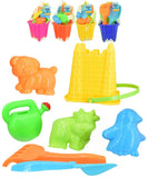 15cm Sand Castle Bucket Set With Shovel Spade Moulds Watering Can - 7pc - My Store