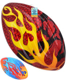 17cm Rugby Ball with Fire Flame Hot Design Coloured Ball for Kids - My Store