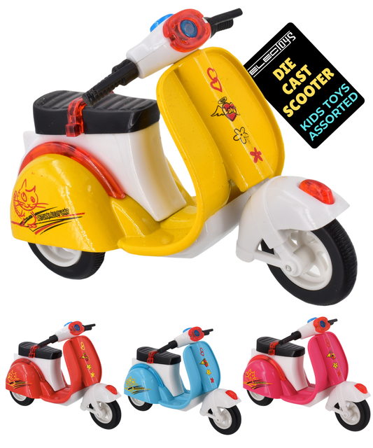 Die-Cast Toy Scooter Miniature Pull Back Kids Model