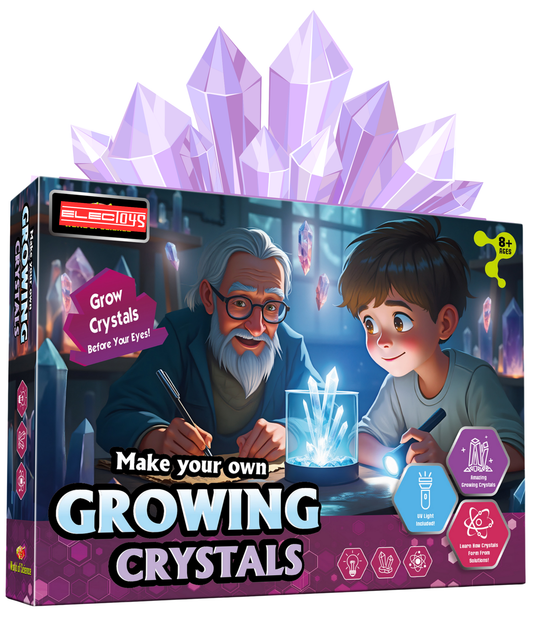 Growing Crystals Science Kit for Kids with UV Light
