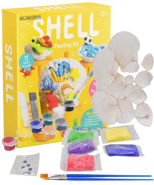 Shell Painting Craft Kit with Accessories for Kids