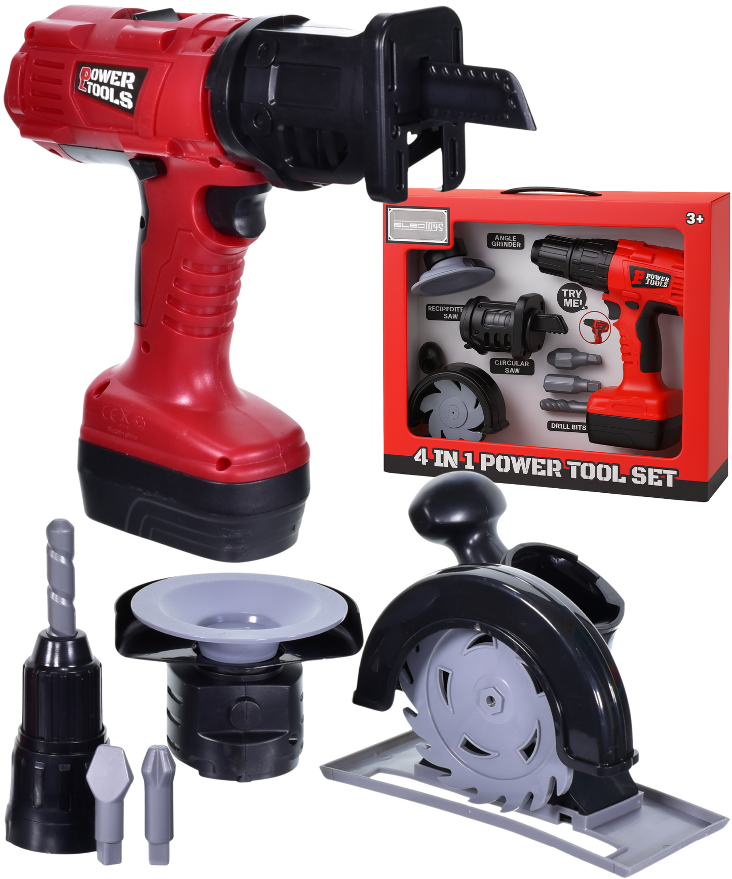 4 in 1 Children's Toy Power Tool Set with Drill