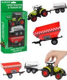 Farm Tractor & Trailer Set with Light Sound Friction Power