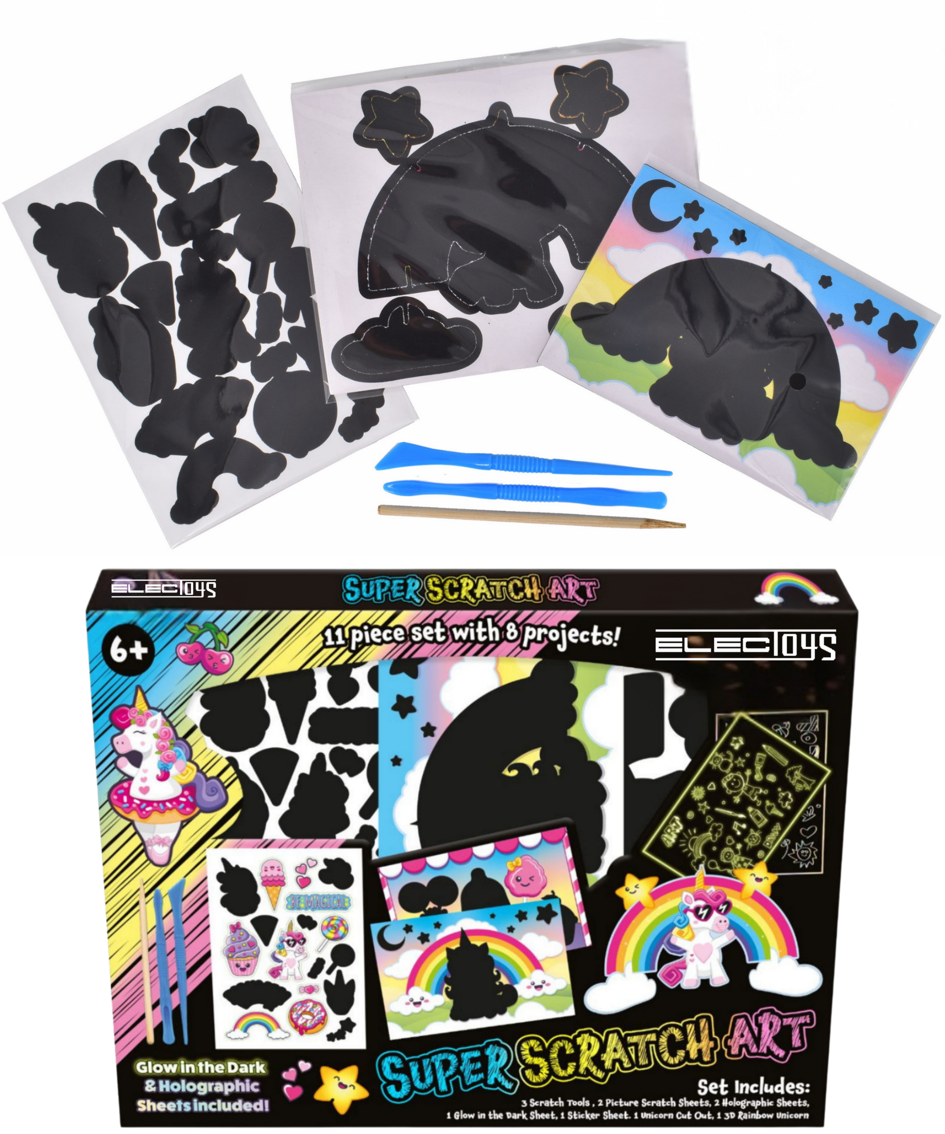 Super Scratch Art Set for Kids Arts and Crafts Kit