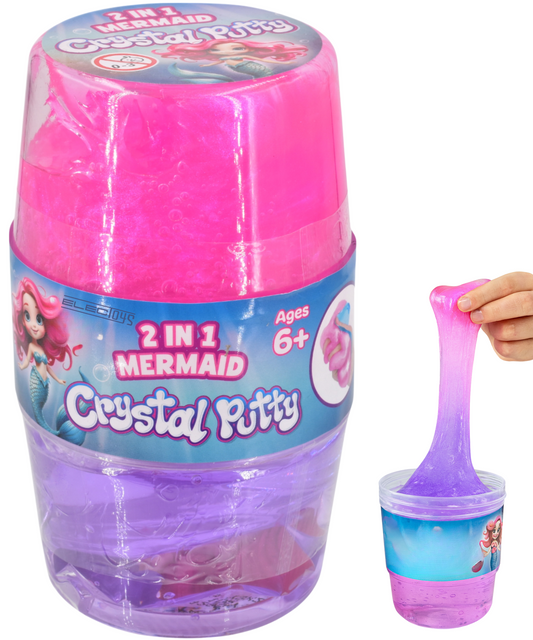 2 in 1 Mermaid Crystal Putty Sensory Slime Toy