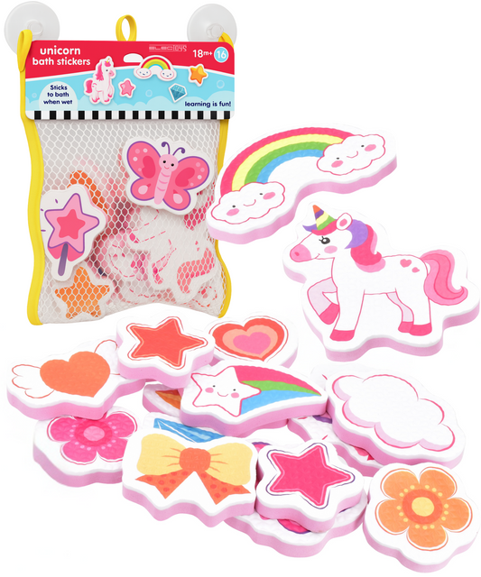 Children’s Colourful Bath Stickers Unicorn Rainbow