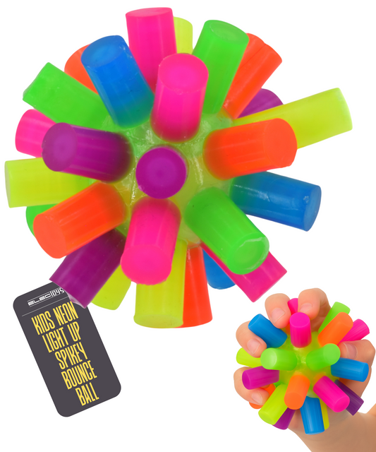 Light-Up Neon Spikey Bounce Ball Sensory Fidget Toy